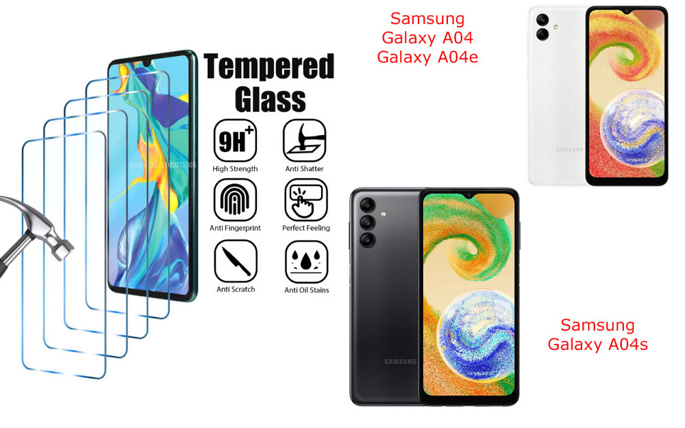 Защитное стекло ArmorGlass для Samsung Galaxy A04, Galaxy A04e, Galaxy A04s – устойчивое к царапинам и ударам Киев - изображение 1