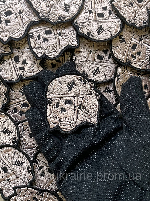 Шеврон Адамова голова (Форма контурная. На липучке) Размер 6x5.5см Киев - изображение 6