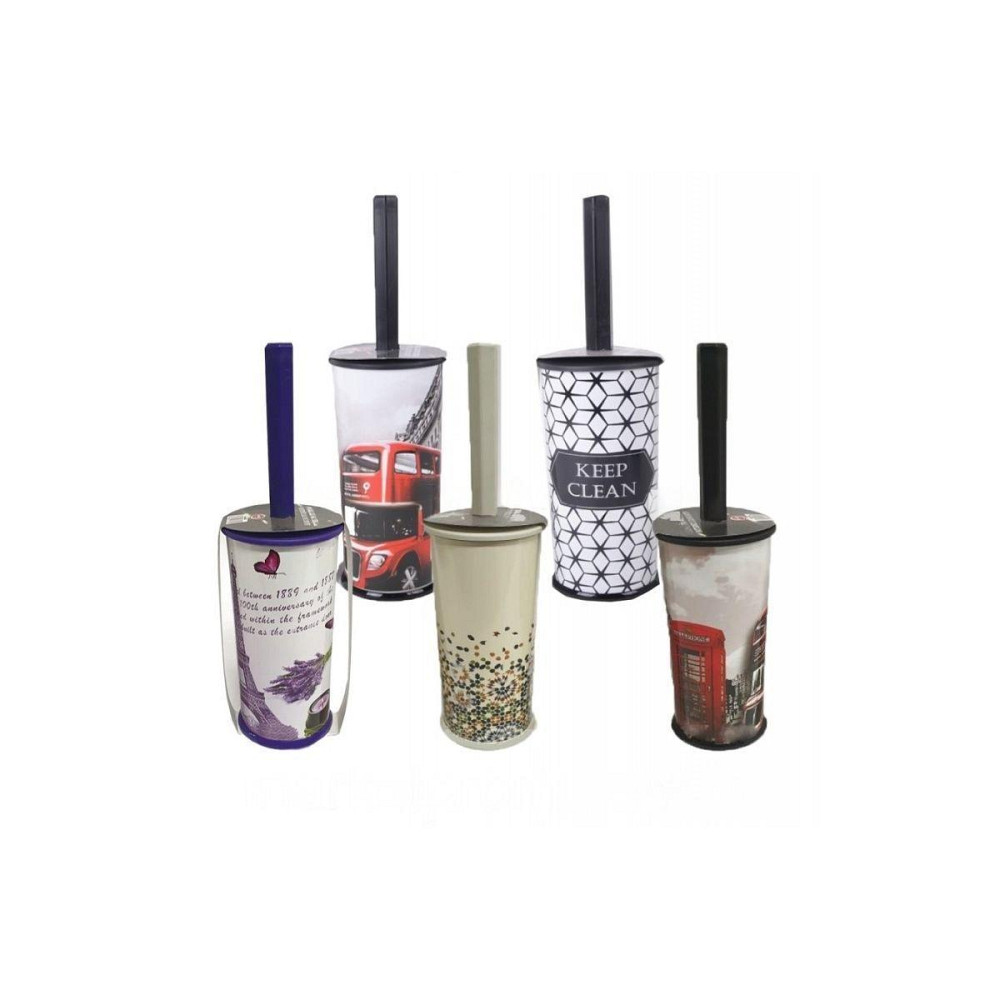 Ершик для унитаза высокий с рисунком 