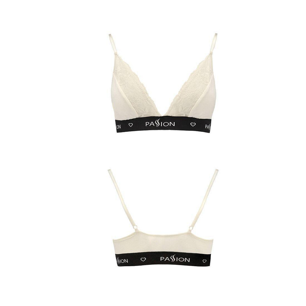 Еластичний топ з мереживом Passion PS001 TOP S, ecru Sex Aura Київ - фото 4