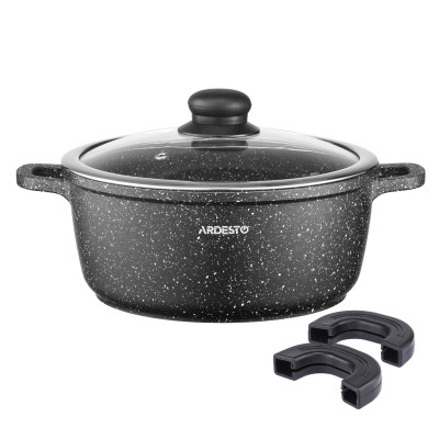Каструля Ardesto Gemini Anzio, 5л, алюміній, чорний (AR2454GE) Вінниця - фото 4