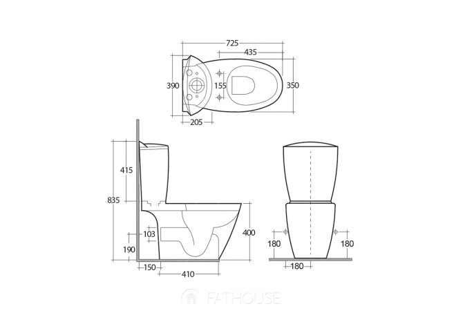 Унитаз RAK Ceramics Venice (унитаз бачок крышка ABS Soft Close Delux) (RAK0040) Белый Винница - изображение 5