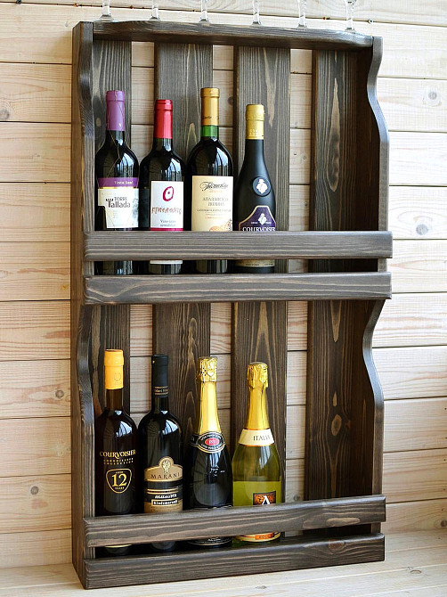 Настінна винна полиця "Енгаро" капучино Миколаїв - фото 1