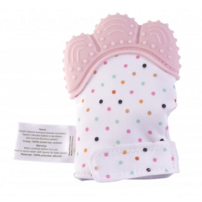 Прорезыватель Baby Team перчатка (4090_розовый) Винница - изображение 2
