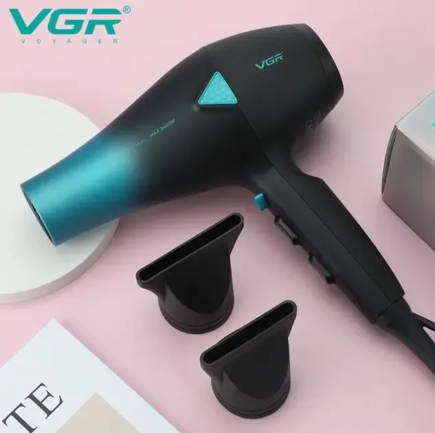 Профессиональный мощный фен для волос VGR V-455 с холодным и горячим воздухом 2400 Вт Коломия - фото 2