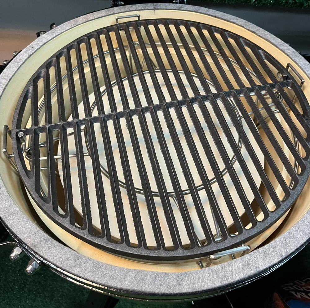 Комплект из камня, чугунной решетки и двухуровневой системы из нержавеющей стали для керамических грилей 47 см GRILLI 006035 Код: Ровно - изображение 3