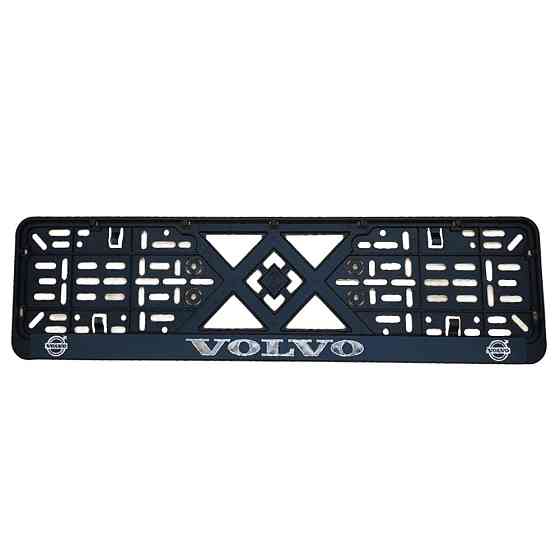 Рамка номерного знаку хром надпис Volvo пластик чорна 1шт Київ