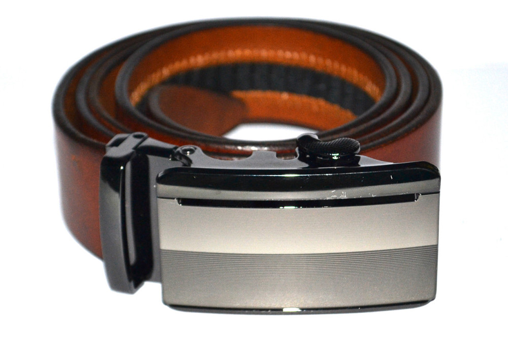 Шкіряний ремінь унісекс коричневий автомат 1200х35 мм Одеса - фото 3