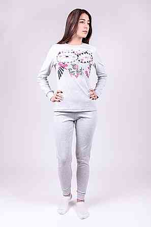 Домашний женский комплект (пижама), серый меланж Украина топ Крохатушка одяг 48/50 Киев