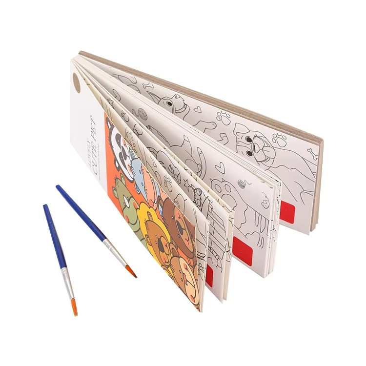 Альбом "Сute pet" для розфарбовування акварельними фарбами розмальовка з пензликом і фарбами для творчості Кам'янець-Подільський - фото 10