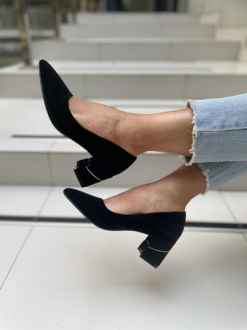 Meideli Туфлі жіночі MEIDELI чорні еко-замша каблук 6см (L377-1) Коломия - фото 5