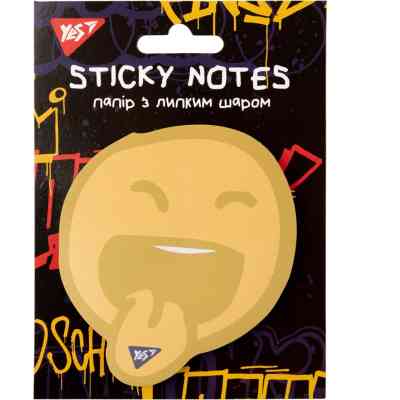 Папір для нотаток Yes з липким шаром фігурний Melt Smile 40 аркушів (170356) Вінниця