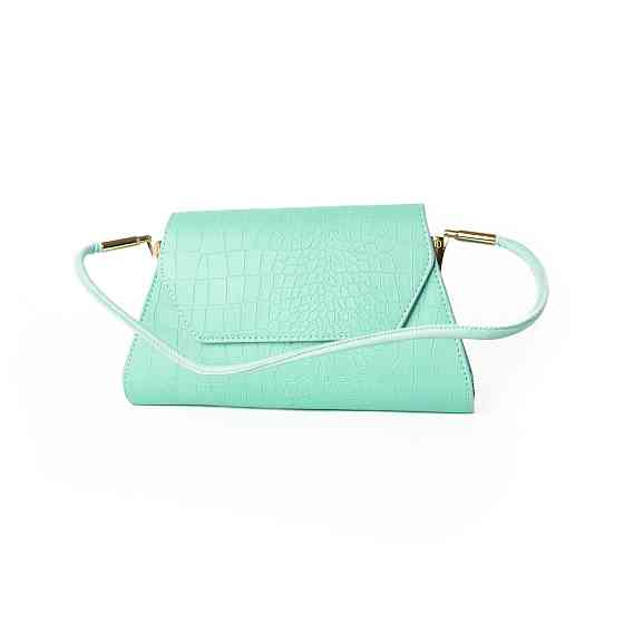 Сумка жіноча, стильний клатч, маленька сумочка через плече, міні сумка зі шкірозамінника, Мʼятна Кам'янець-Подільський