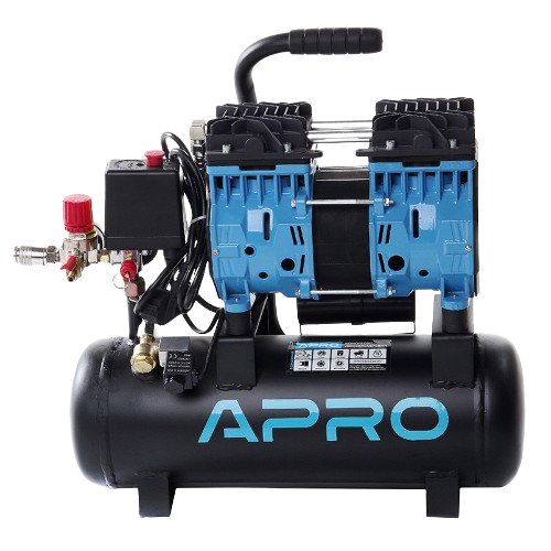 Компресор двоциліндровий OFE-9 0,6кВт 152л/хв 8 бар 9л безмасляний APRO Житомир