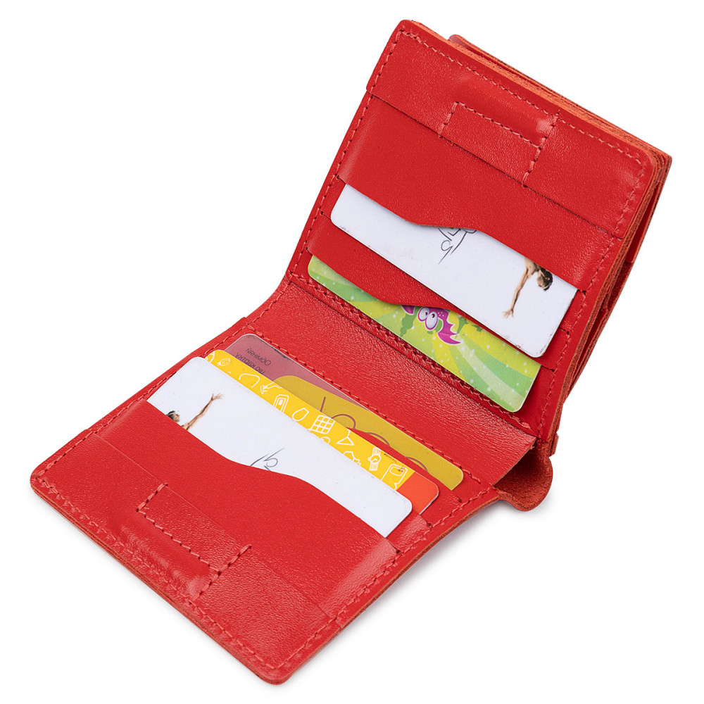 Небольшое женское портмоне Красный (GRANDE PELLE) Киев - изображение 9