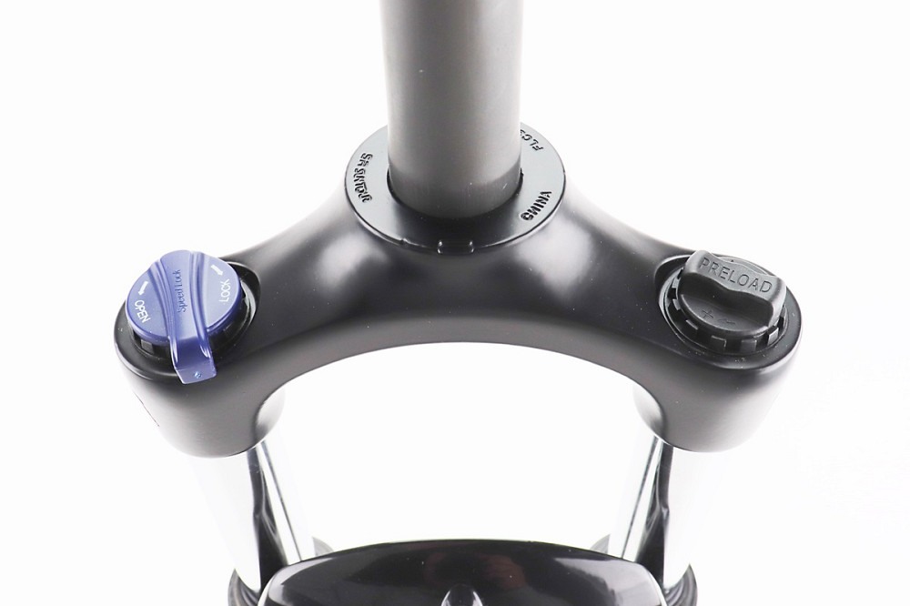 Вилка 27,5" амортизаційна, без різьби 1-1/8" (28,6мм), шток 250мм, з ходом 100мм, Disk-brake, пружинно-оливна, Lockout, алюмінієва, чорна XC Київ - фото 3