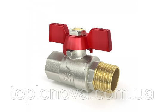 Кран кульовий ЗВ 3/4" (ручка-метелик) PN40 Raftec Red CBB-021 Чернівці - фото 1