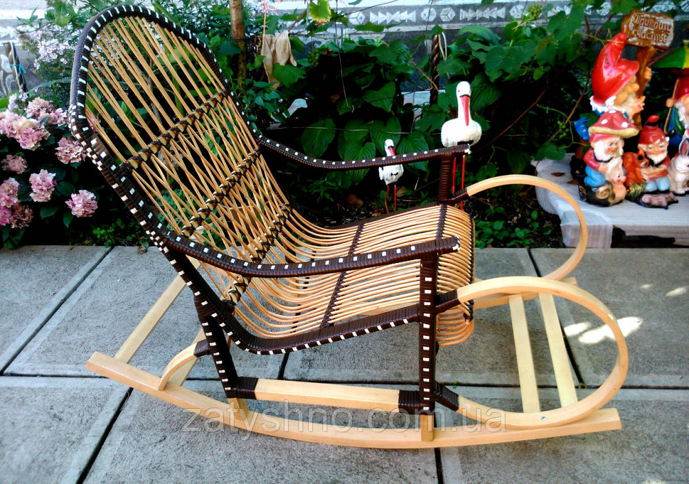 Качалка плетеная с оригинальным дизайном | кресло-качалка для отдыха садовая для дачи Киев - изображение 7