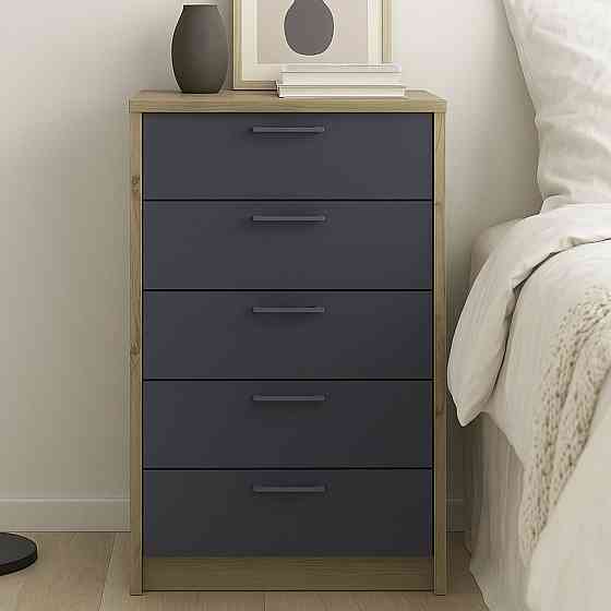 Комод Doros Ронди Дуб Артизан/Графит 5 ящиков 60х40х100 DRS-011783 (41516188) Днепр