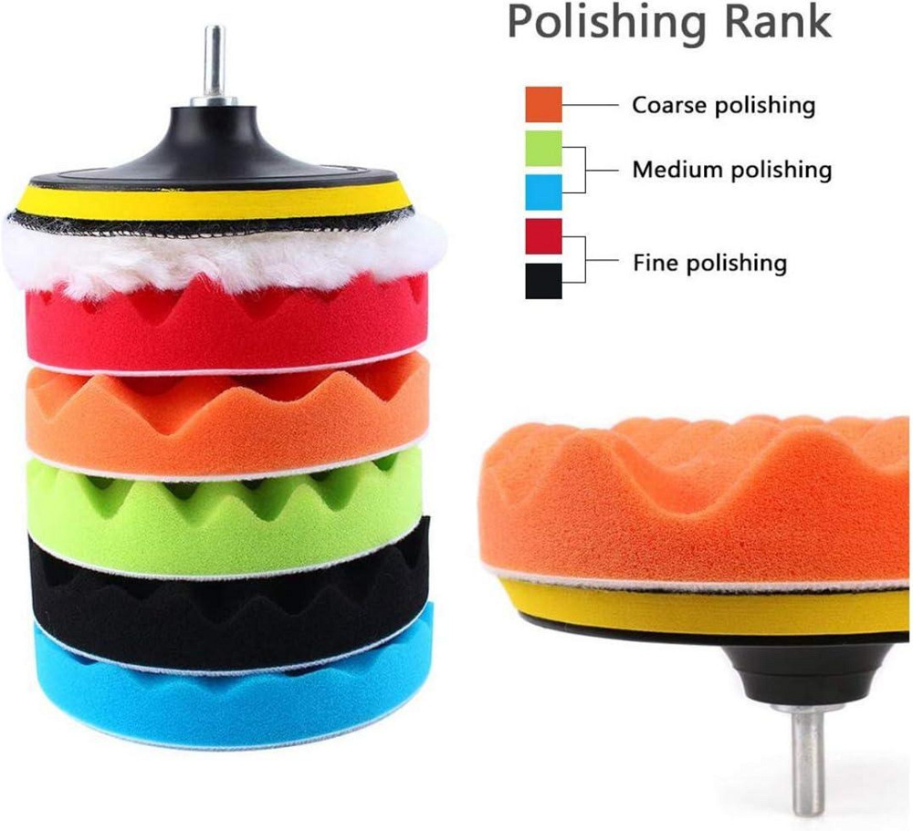 Набор насадок для полировки и шлифовки авто, 6 штук Киев - изображение 10