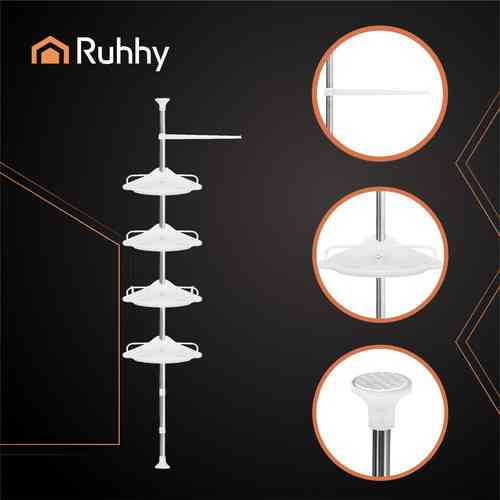 Полиця регульована для душу кутова 240-310 см 4 рівні Ruhhy (26639) Нововолинськ