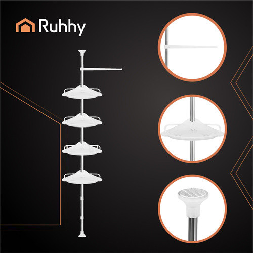 Полиця регульована для душу кутова 240-310 см 4 рівні Ruhhy (26639) Нововолинськ - фото 2