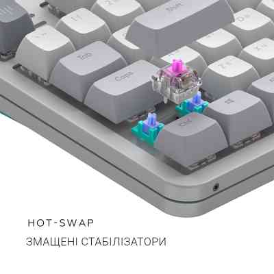 Клавиатура Dark Project ALU87 Daylight ABS RGB Mech G3MS Zircon White/Grey (DPKB_DAYLIGHT_87_ANSI_UA) Винница
