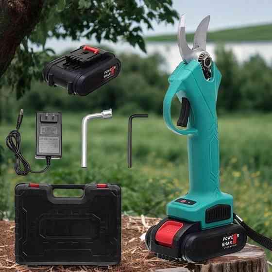 Секатор акумуляторний DOMOTEC 68V для обрізки гілок та чагарників, в кейсі, садовий інструмент Київ