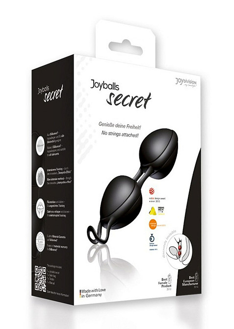 Вагинальные шарики JOYdivision Joyballs Secret, черные Sex Aura Киев - изображение 4