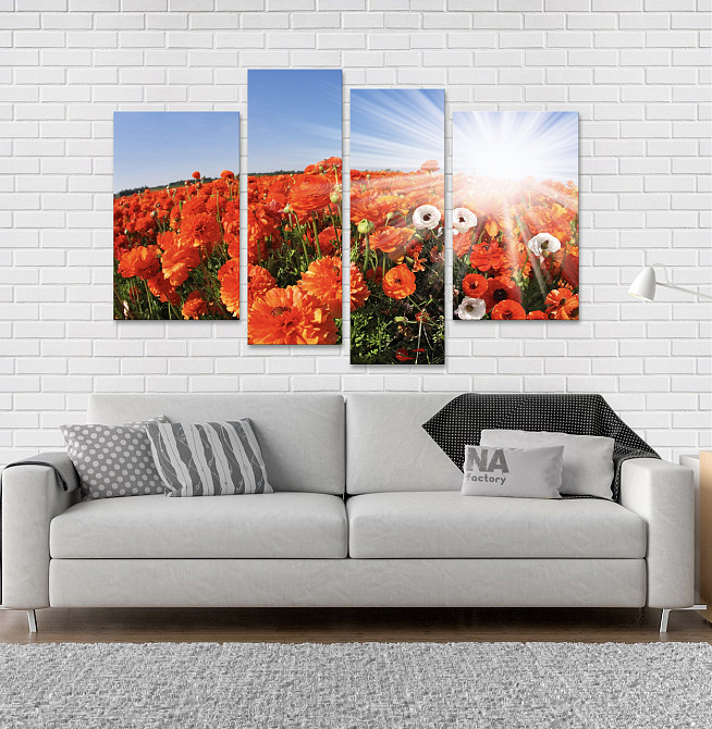 Модульна картина Квіти Маки Art-13_4 Київ - фото 2