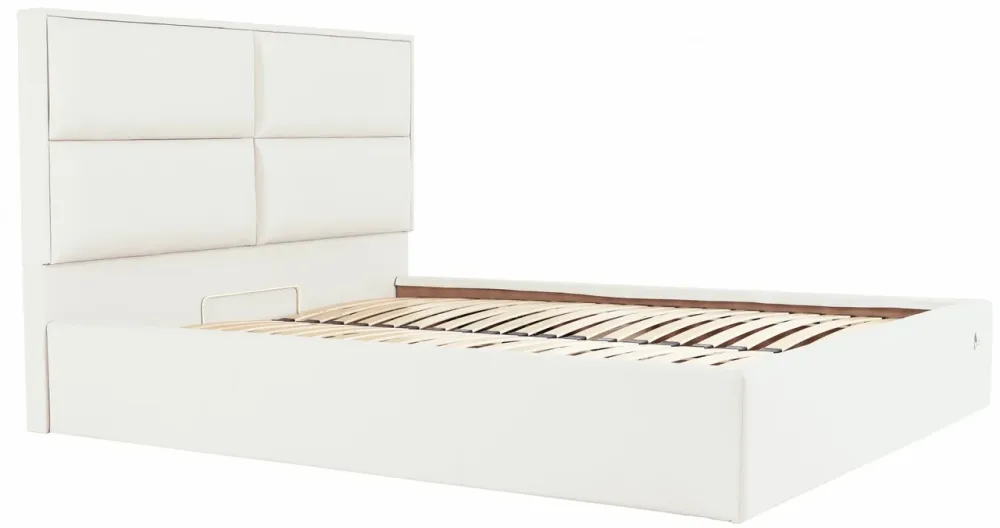 Ліжко Двоспальне Sheffield Comfort 160 х 190 см Fly 2200 З підйомним механізмом та нішою для білизни Білий Київ - фото 1