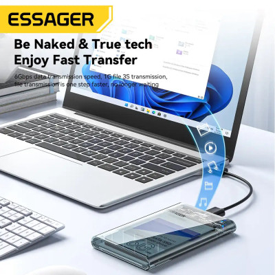Карман внешний Essager HDD Space SATA 3.0 Hard Drive 2.5 inch Enclosure (EYPS0-XZ20-P) Винница - изображение 3