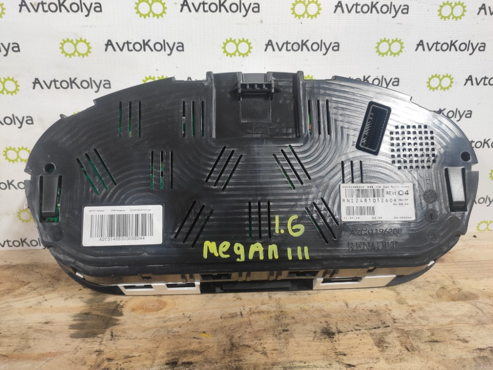 Панель приладів (спідометр) Renault Megane III 1.6 dci 2008-2015 (248105260R) Ковель - изображение 2