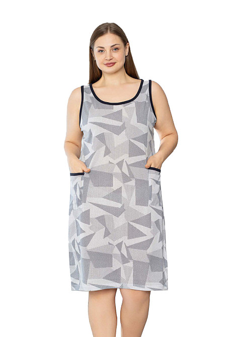 Домашнее платье ночная сорочка трикотаж P459-3XL Киев - изображение 1