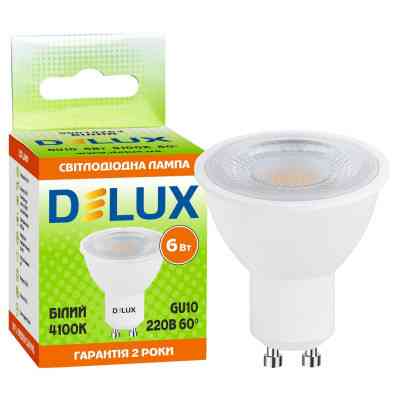 Лампочка Delux 6Вт 4100K 220В GU10 (90019263) Винница