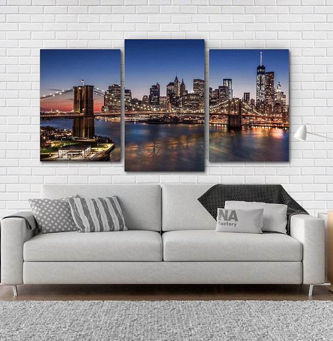 Модульна картина Нічне Місто Art-167_3 Київ - фото 2