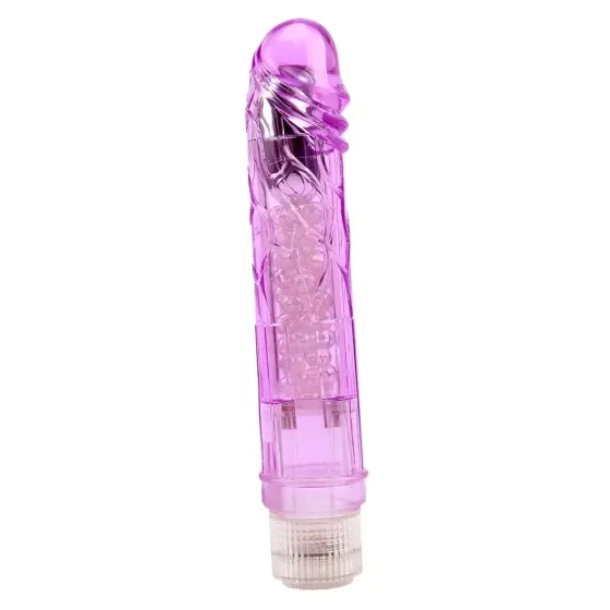 Прозрачный реалистичный вибратор Chisa Crystal Jellie на батарейках, фиолетовый Sex Aura Киев