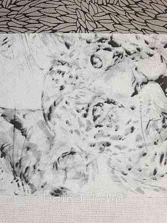 Обои виниловые на флизелиновой основе Decoprint BLOOMING BL22720 тигры серые на белом фоне Київ