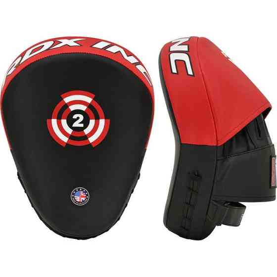 Лапи боксерські RDX T1 Curved Red/Black Кам'янське