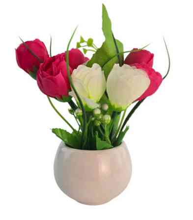 Тюльпани в горщику штучні Київ