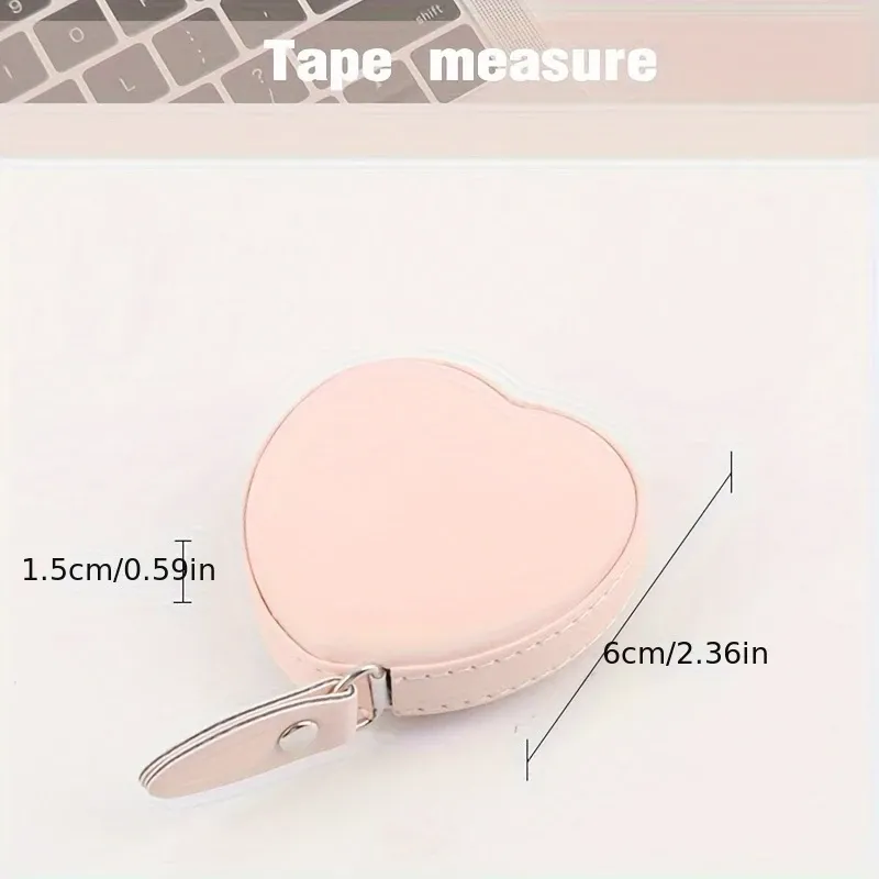 Сантиметр рулетка в форме сердца розового цвета, длина 150 см. Киев - изображение 5