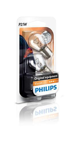 Показні лампа розжарювання PHILIPS 12498B2 P21W 12 V 21 W BA15s Харків - фото 1