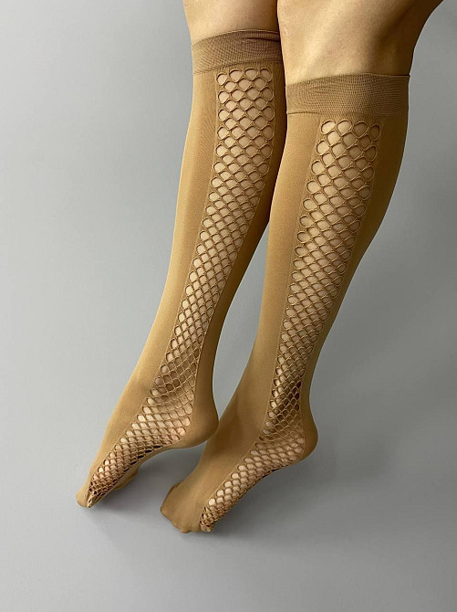 Гольф ексклюзивний Illisa 60 den мікрофібра сіточка — розмір 23-25, 2 пари беж Чернівці - фото 1