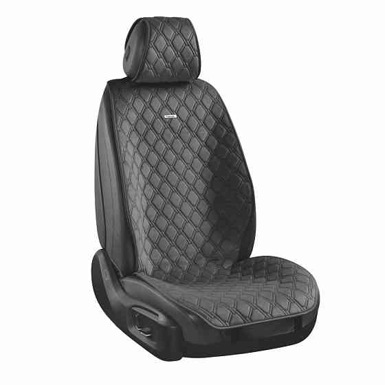Преміум накидки для передніх сидінь CarLife Turbo, black 2шт Львів