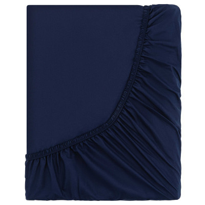 Простынь Ardesto на резинке Mix&Match, 100% хлопок, сатин синий 160х200+30 см (ART1620FSN) Винница - изображение 6