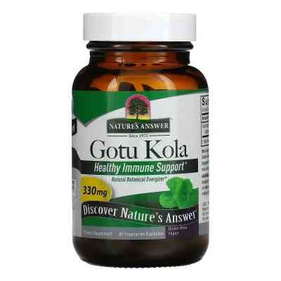 Вітамінно-мінеральний комплекс Nature&apos;s Answer Готу колу, 330 мг, Gotu Kola, Healthy Immune Support, 60 вегетаріанських до (NTA-16393) Вінниця