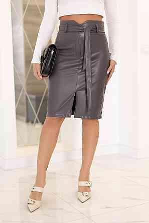 Кожаная юбка карандаш Annika Батал 50, Какао Киев