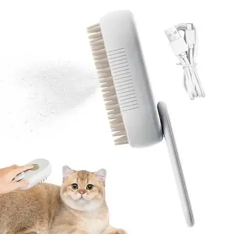 Паровая щетка массажер спрей 3 в 1 PET SPRAY MASSAGE BRUSH для вычесывания собак и кошек с паровым распылителем с ручкой Коломыя - изображение 3