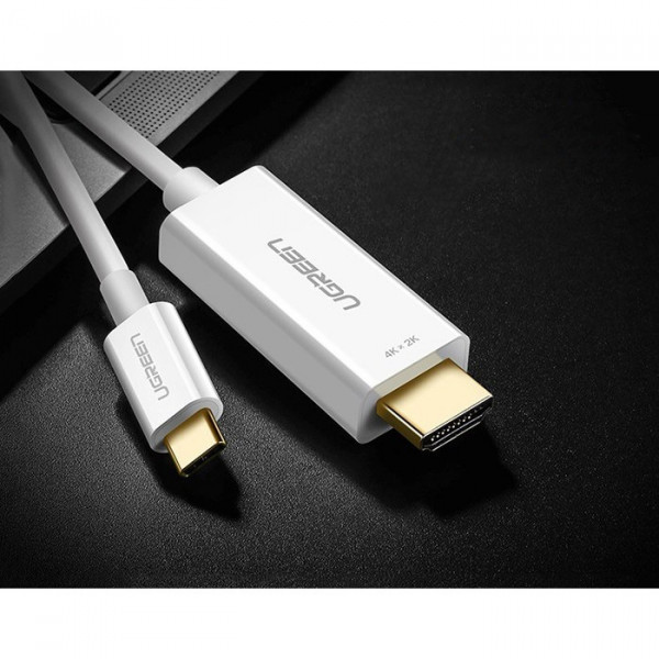 Кабель-Перехідник USB Type C to HDMI Cable Male to Male ABS Case 1.5m UGREEN MM121 Білий (30841) Київ - фото 6
