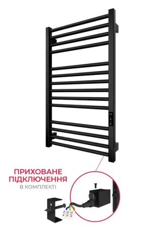 Електрична рушникосушка HF Derby 770х530 TR K чорна матова Київ